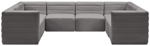 Quincy Grey Velvet Modular Sectional