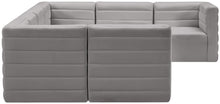 Load image into Gallery viewer, Quincy Grey Velvet Modular Sectional
