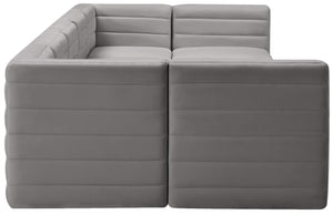 Quincy Grey Velvet Modular Sectional