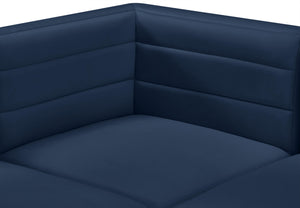 Quincy Navy Velvet Modular Corner Chair