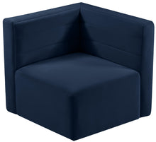 Load image into Gallery viewer, Quincy Navy Velvet Modular Corner Chair
