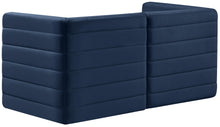 Load image into Gallery viewer, Quincy Navy Velvet Modular Sofa
