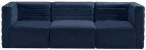 Quincy Navy Velvet Modular Sofa