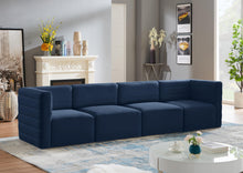 Load image into Gallery viewer, Quincy Navy Velvet Modular Sofa
