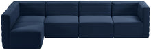 Load image into Gallery viewer, Quincy Navy Velvet Modular Sectional
