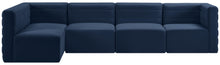 Load image into Gallery viewer, Quincy Navy Velvet Modular Sectional
