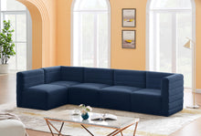 Load image into Gallery viewer, Quincy Navy Velvet Modular Sectional
