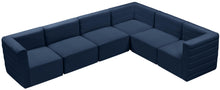 Load image into Gallery viewer, Quincy Navy Velvet Modular Sectional
