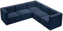 Load image into Gallery viewer, Quincy Navy Velvet Modular Sectional
