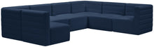 Load image into Gallery viewer, Quincy Navy Velvet Modular Sectional
