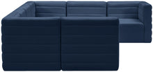 Load image into Gallery viewer, Quincy Navy Velvet Modular Sectional
