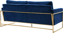 Load image into Gallery viewer, Mila Navy Velvet Sofa
