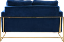 Load image into Gallery viewer, Mila Navy Velvet Loveseat
