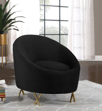 Load image into Gallery viewer, Serpentine Black Velvet Chair
