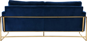 Mila Navy Velvet Sofa