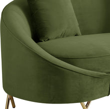 Load image into Gallery viewer, Serpentine Olive Velvet Sofa
