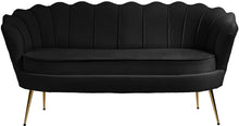 Load image into Gallery viewer, Gardenia Black Velvet Loveseat
