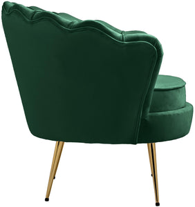 Gardenia Green Velvet Chair