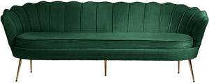 Gardenia Green Velvet Sofa