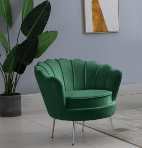 Gardenia Green Velvet Chair