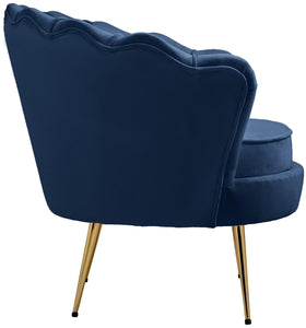 Gardenia Navy Velvet Chair