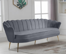 Load image into Gallery viewer, Gardenia Grey Velvet Sofa
