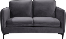 Load image into Gallery viewer, Poppy Grey Velvet Loveseat
