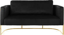 Load image into Gallery viewer, Casa Black Velvet Loveseat
