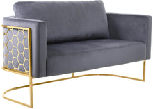 Load image into Gallery viewer, Casa Grey Velvet Loveseat
