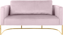 Load image into Gallery viewer, Casa Pink Velvet Loveseat
