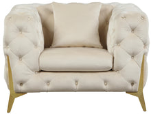 Load image into Gallery viewer, Kingdom Cream Velvet Chair
