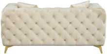 Load image into Gallery viewer, Kingdom Cream Velvet Loveseat
