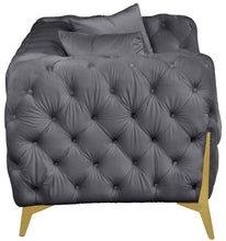 Load image into Gallery viewer, Kingdom Grey Velvet Loveseat
