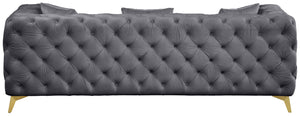 Kingdom Grey Velvet Sofa