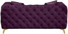 Load image into Gallery viewer, Kingdom Purple Velvet Loveseat
