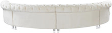 Load image into Gallery viewer, Anabella Cream Velvet 4pc. Sectional
