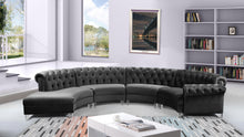 Load image into Gallery viewer, Anabella Grey Velvet 4pc. Sectional
