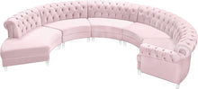 Load image into Gallery viewer, Anabella Pink Velvet 5pc. Sectional
