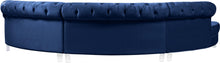 Load image into Gallery viewer, Anabella Navy Velvet 3pc. Sectional
