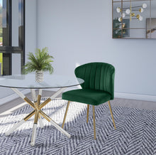 Load image into Gallery viewer, Finley Green Velvet Dining Chair
