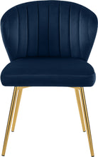 Load image into Gallery viewer, Finley Navy Velvet Dining Chair
