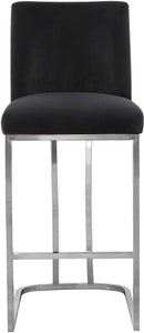 Heidi Black Velvet Stool