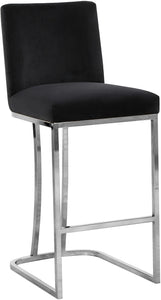 Heidi Black Velvet Stool