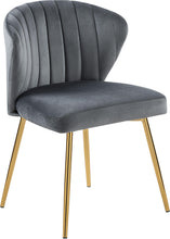 Load image into Gallery viewer, Finley Grey Velvet Dining Chair
