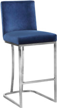 Load image into Gallery viewer, Heidi Navy Velvet Stool
