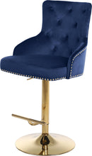 Load image into Gallery viewer, Claude Navy Velvet Adjustable Stool
