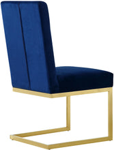 Load image into Gallery viewer, Cameron Navy Velvet Dining Chair
