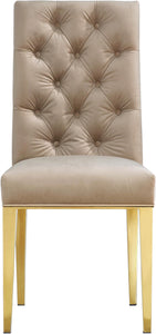 Capri Beige Velvet Dining Chair