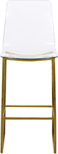 Load image into Gallery viewer, Lumen Gold Metal/Lucite Polycarbonate Stool
