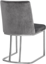 Load image into Gallery viewer, Heidi Grey Velvet Dining Chair
